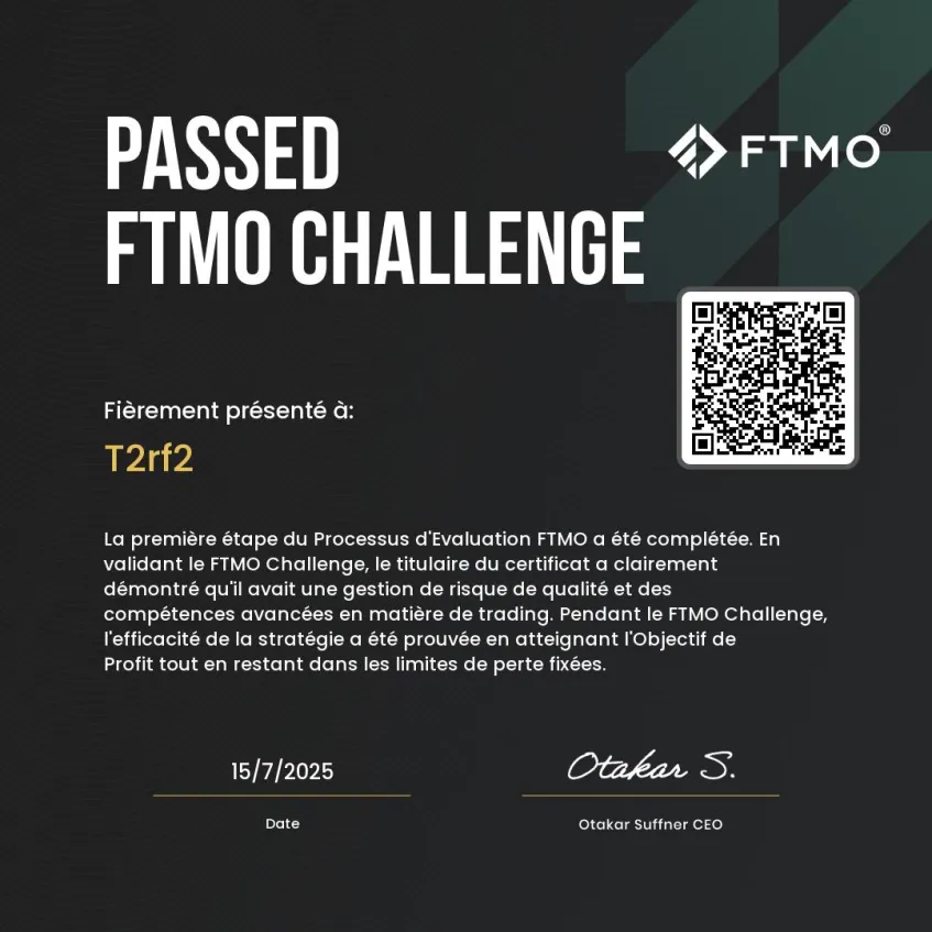 T2RF2 - FTMO Challenge Passed